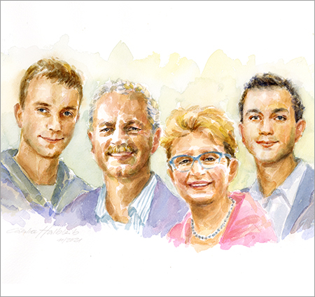 Familie Huber: Ferry, Sepp, Uschi, Rocco