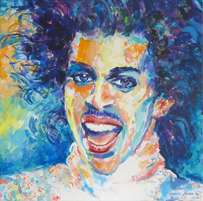 Prince, portrait in acrylic
